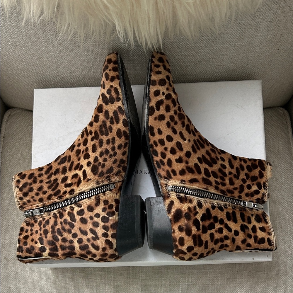Isabel Marant Brown Leopard Ankle Boots - Picture 5 of 5